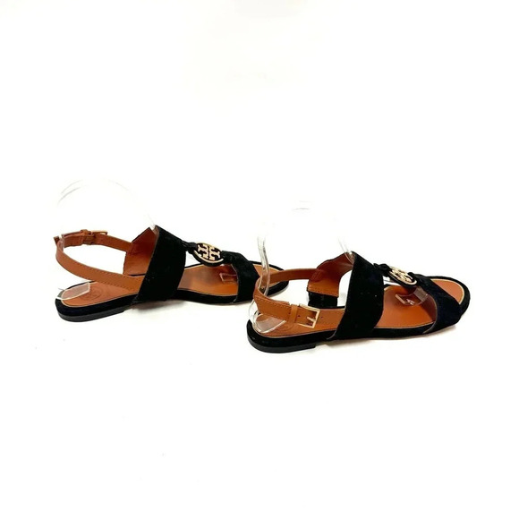 NWOT Tory Burch Metal Miller Two Strap Sandal - Logo Medallion Summer Shoe - Picture 7 of 10